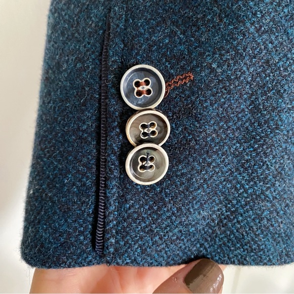 👔 MEN’S RIVER ISLAND DARK BLUE WOOL BLEND BLAZER JACKET! - Picture 5 of 14
